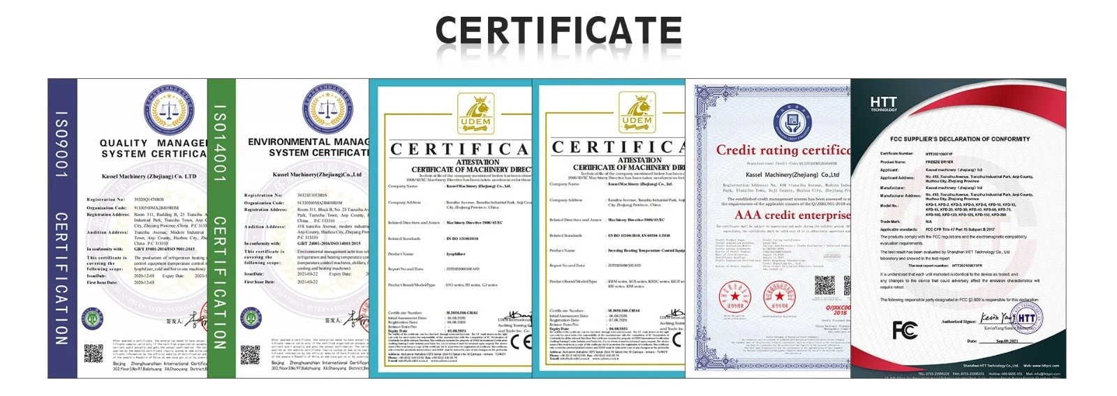 6freeze dryer certificates